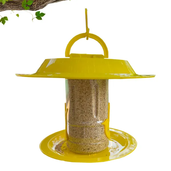 Small Bird Feeder With Hut (Pack Of 2)
