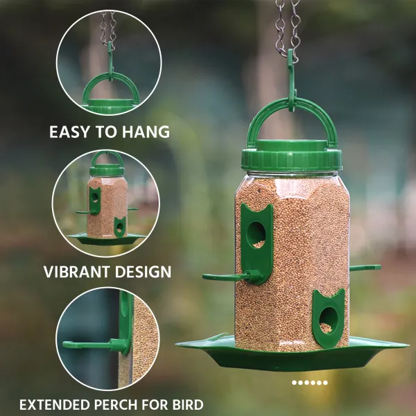 Small Hexagon Shape Bird Feeder (Pack Of 2)