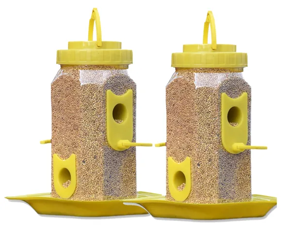 Small Hexagon Shape Bird Feeder (Pack Of 2)